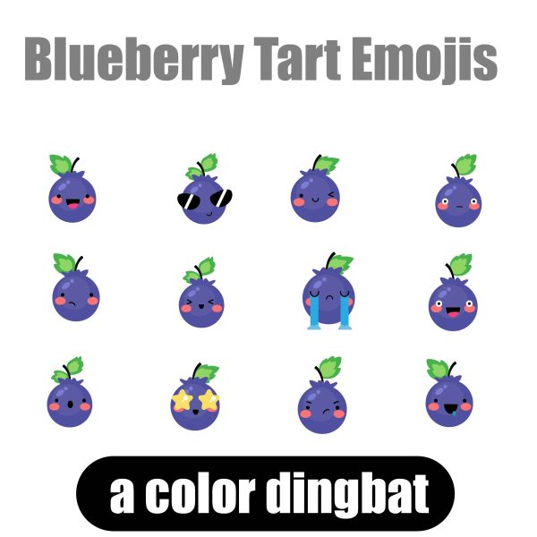 Blueberry Tart - Emojis