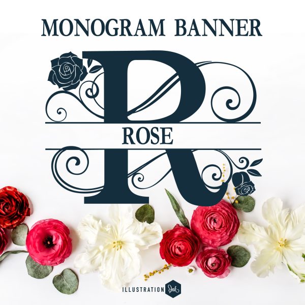 ZP Rose Monogram Banner