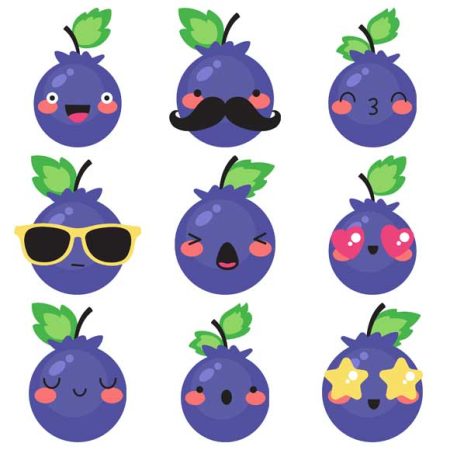 Blueberry Tart Emojis