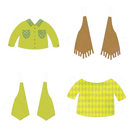 Glam Girls Paper Dolls Clothing