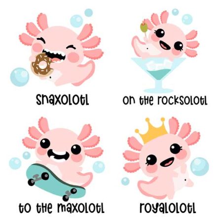 Happy Axolotl Characters