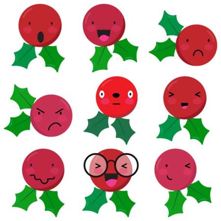Holiday Emojis Holly