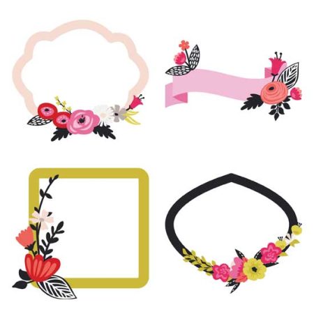 Laurels and Florals Banners and Frames