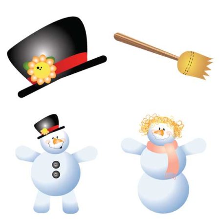 Peeking Snowmen