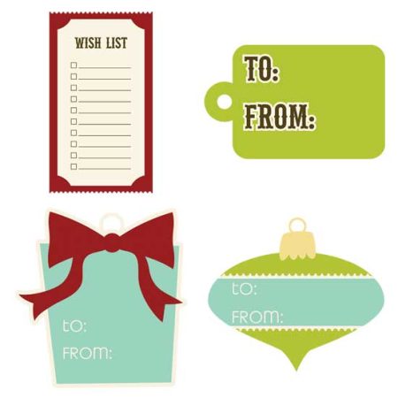 Peppermint Holiday Tags Frames