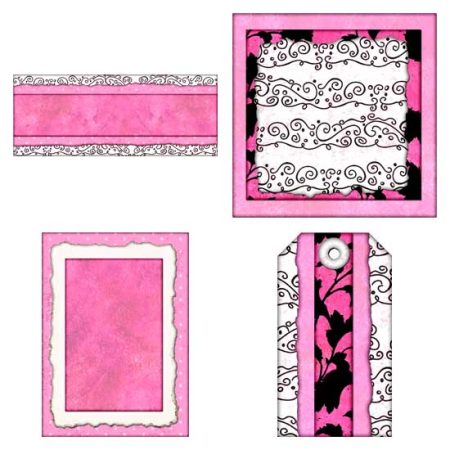 Pink Black Floral