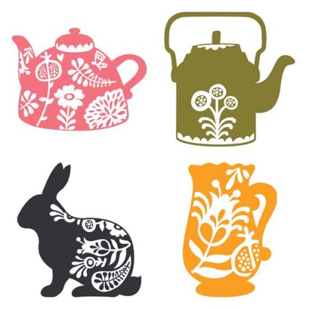 Spring Tea Silhouettes
